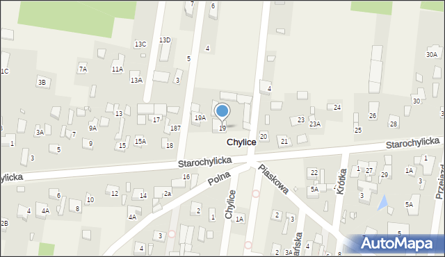 Chylice, Starochylicka, 19, mapa Chylice
