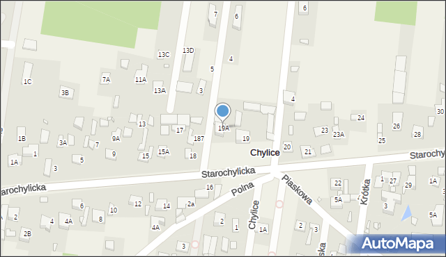 Chylice, Starochylicka, 19A, mapa Chylice
