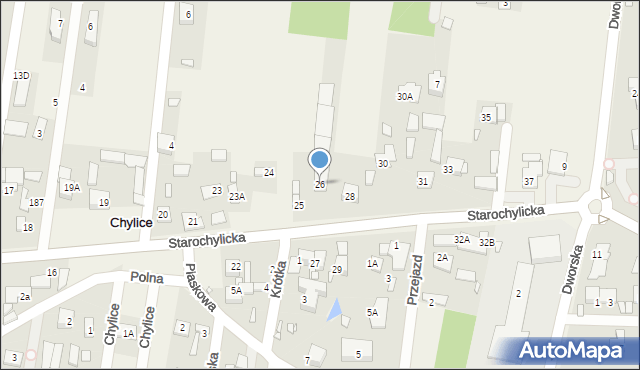 Chylice, Starochylicka, 26, mapa Chylice