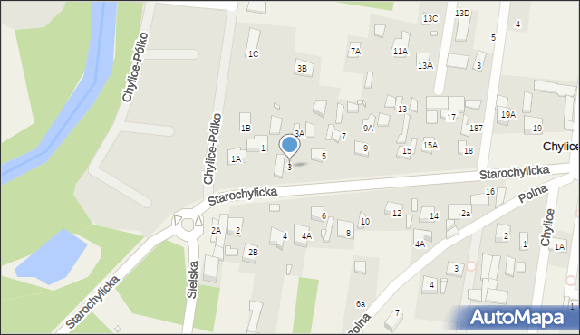 Chylice, Starochylicka, 3, mapa Chylice