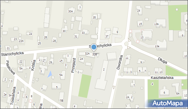 Chylice, Starochylicka, 32B, mapa Chylice