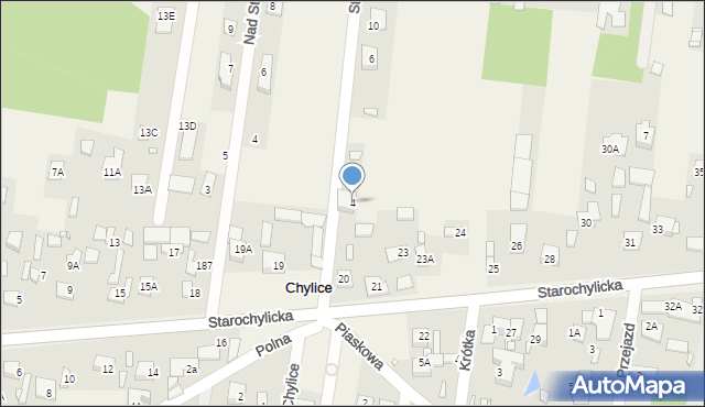 Chylice, Starorzecze, 4, mapa Chylice