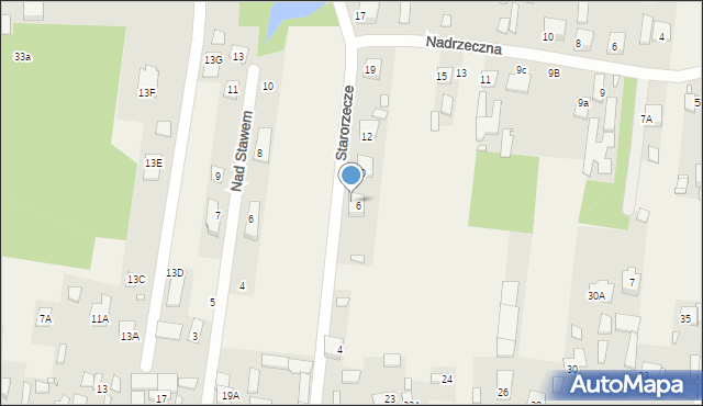 Chylice, Starorzecze, 8, mapa Chylice