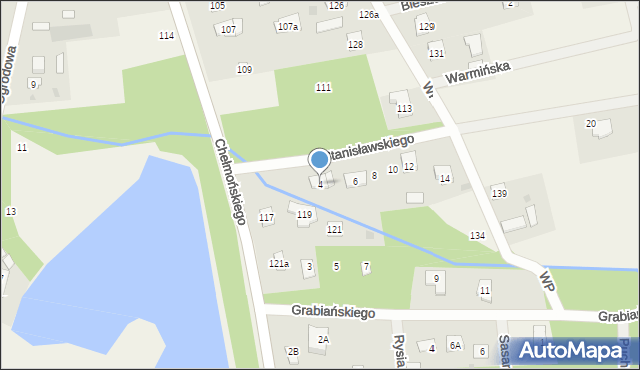 Chylice, Stanisławskiego, 4, mapa Chylice