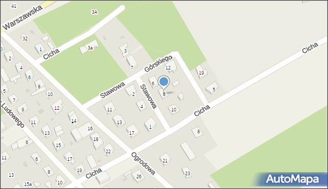 Chylice, Stawowa, 3, mapa Chylice