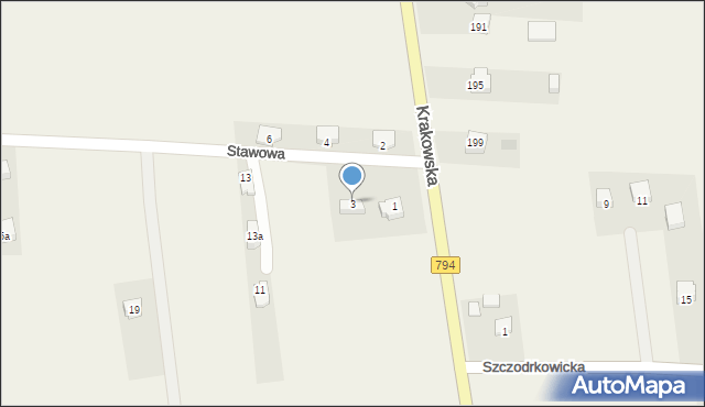 Cianowice, Stawowa, 3, mapa Cianowice