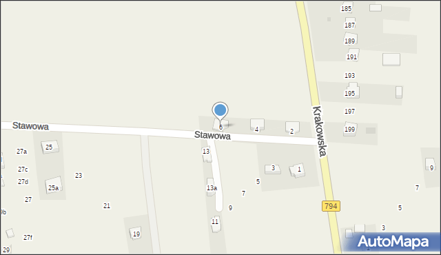 Cianowice, Stawowa, 6, mapa Cianowice