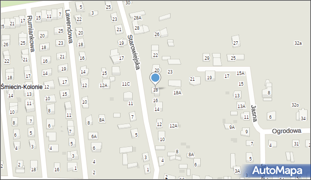 Ciechanów, Starowiejska, 18, mapa Ciechanów