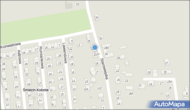 Ciechanów, Starowiejska, 21, mapa Ciechanów