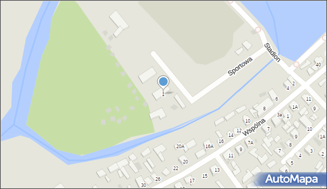 Ciechanowiec, Stadion, 1, mapa Ciechanowiec