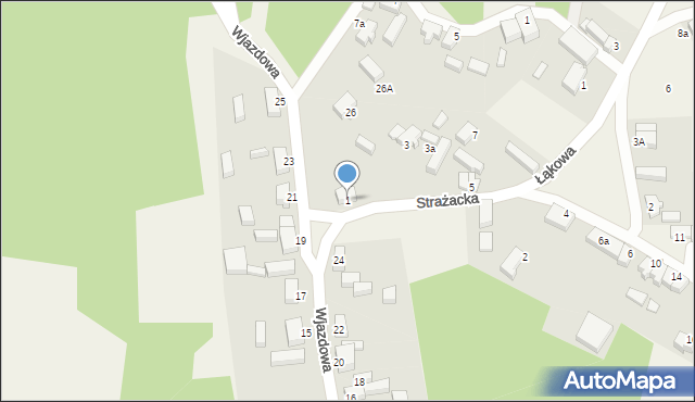 Ciemnice, Strażacka, 1, mapa Ciemnice