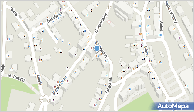 Cieszyn, Stalmacha Pawła, 33, mapa Cieszyna