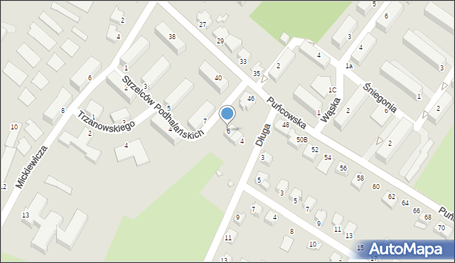 Cieszyn, Strzelców Podhalańskich, 6, mapa Cieszyna