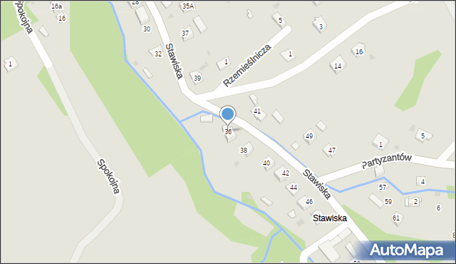 Ciężkowice, Stawiska, 36, mapa Ciężkowice