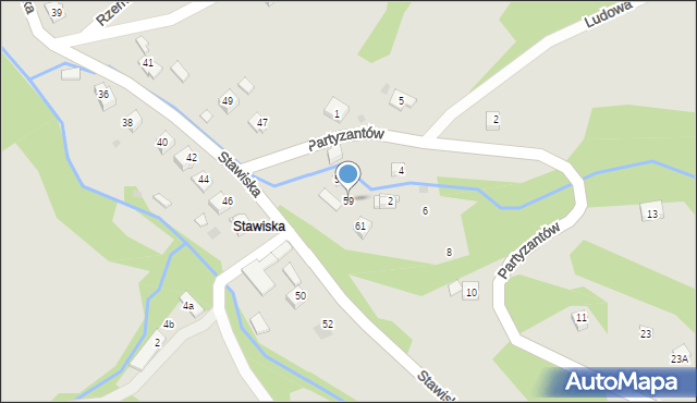 Ciężkowice, Stawiska, 59, mapa Ciężkowice