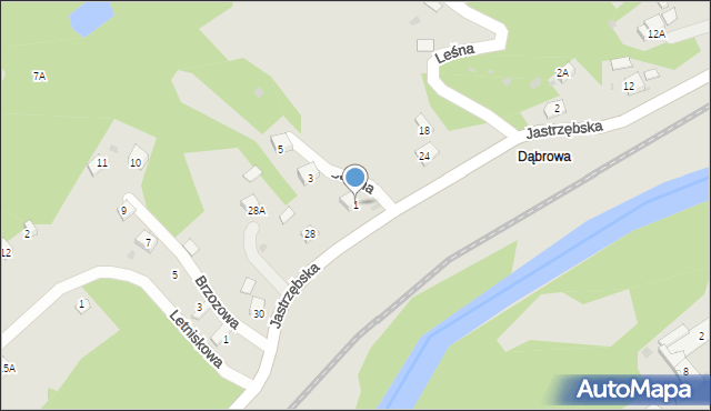 Ciężkowice, Stroma, 1, mapa Ciężkowice