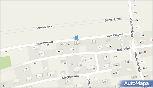 Ćmiłów, Storczykowa, 11, mapa Ćmiłów