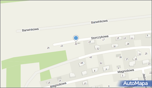 Ćmiłów, Storczykowa, 21, mapa Ćmiłów