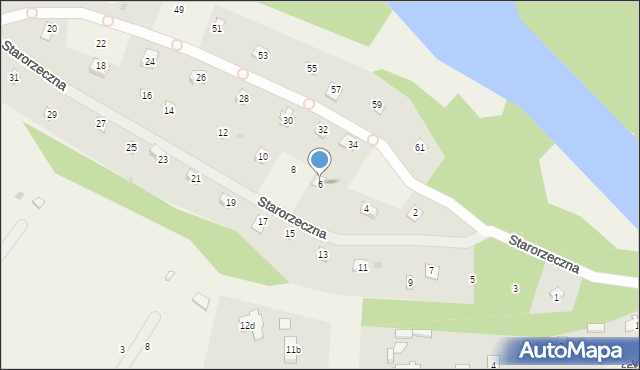 Cupel, Starorzeczna, 6, mapa Cupel