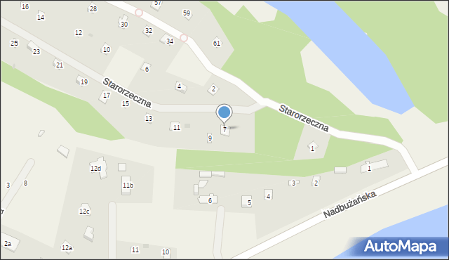 Cupel, Starorzeczna, 7, mapa Cupel