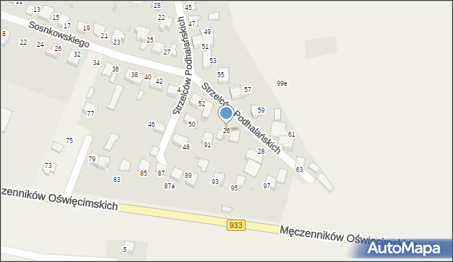 Ćwiklice, Strzelców Podhalańskich, 26, mapa Ćwiklice