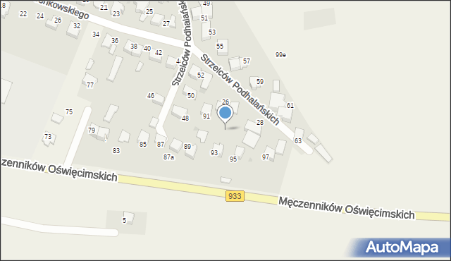 Ćwiklice, Strzelców Podhalańskich, 26a, mapa Ćwiklice