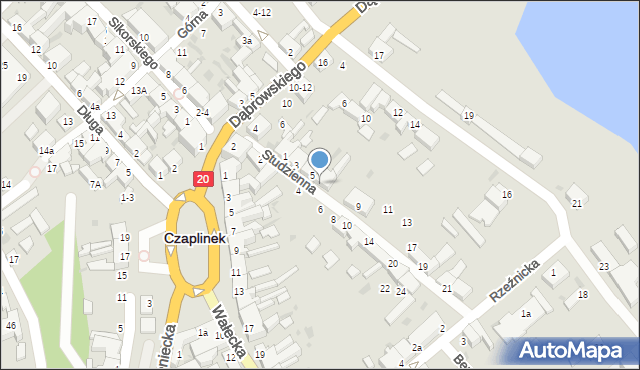 Czaplinek, Studzienna, 7, mapa Czaplinek