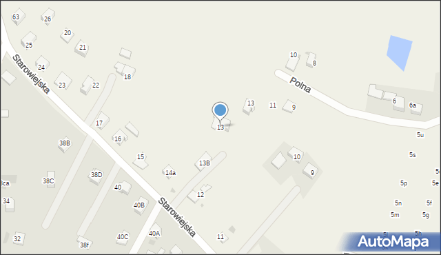 Czarków, Starowiejska, 13, mapa Czarków