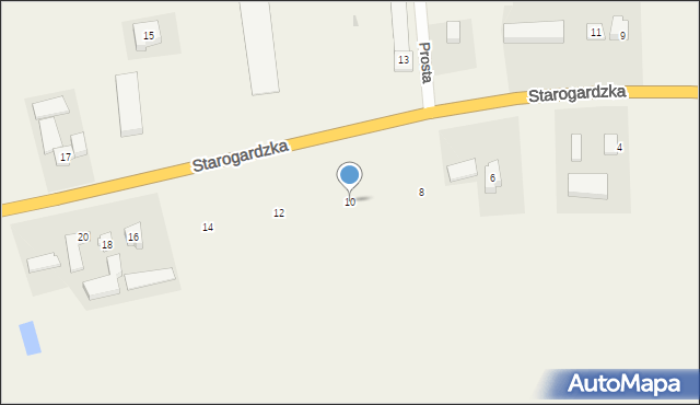 Czarlin, Starogardzka, 10, mapa Czarlin