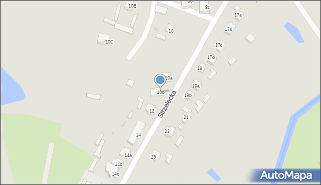 Czarne, Strzelecka, 10b, mapa Czarne