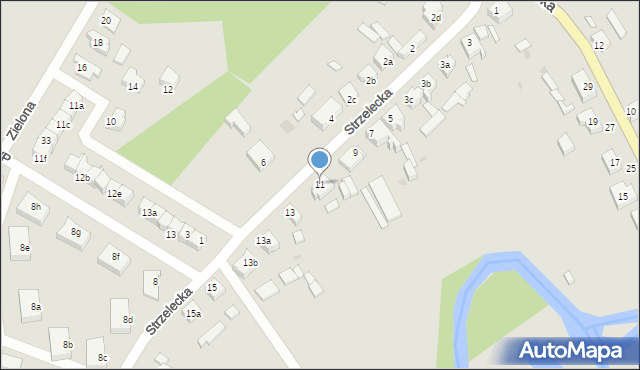 Czarne, Strzelecka, 11, mapa Czarne