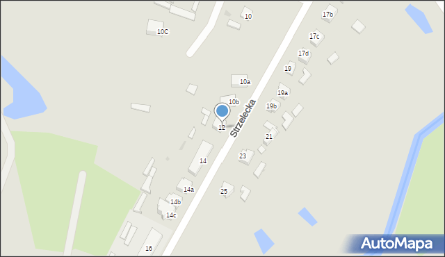 Czarne, Strzelecka, 12, mapa Czarne