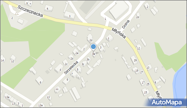 Czarne, Strzelecka, 3a, mapa Czarne