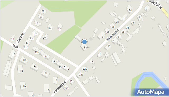 Czarne, Strzelecka, 6, mapa Czarne