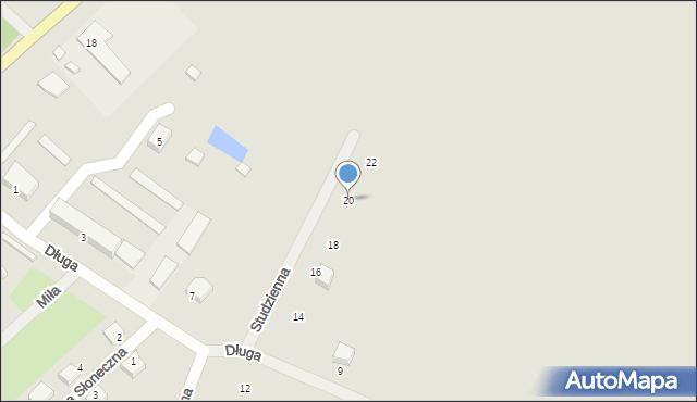 Czarne, Studzienna, 20, mapa Czarne