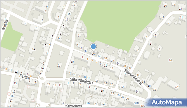 Czarnków, Staromiejska, 10, mapa Czarnków