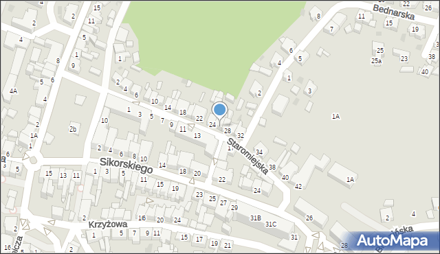 Czarnków, Staromiejska, 26, mapa Czarnków