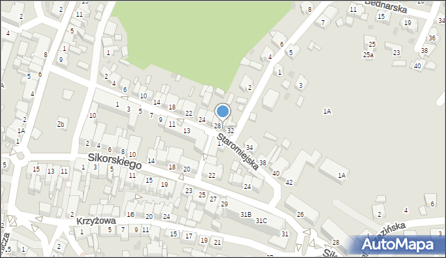 Czarnków, Staromiejska, 30, mapa Czarnków