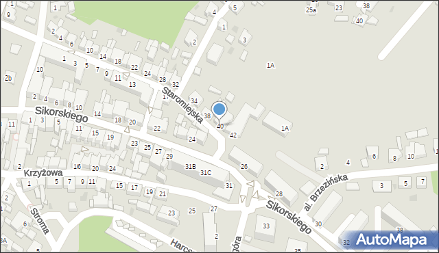 Czarnków, Staromiejska, 40, mapa Czarnków