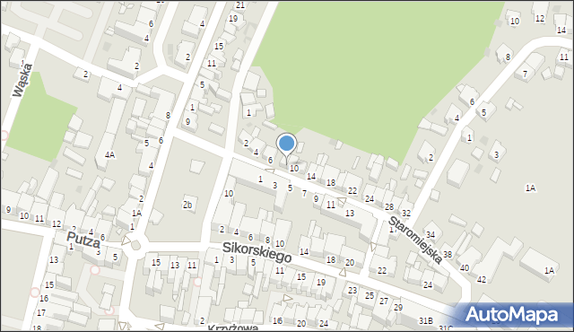 Czarnków, Staromiejska, 8, mapa Czarnków