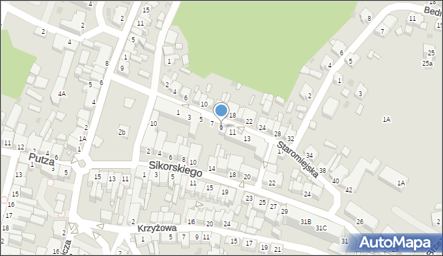 Czarnków, Staromiejska, 9, mapa Czarnków