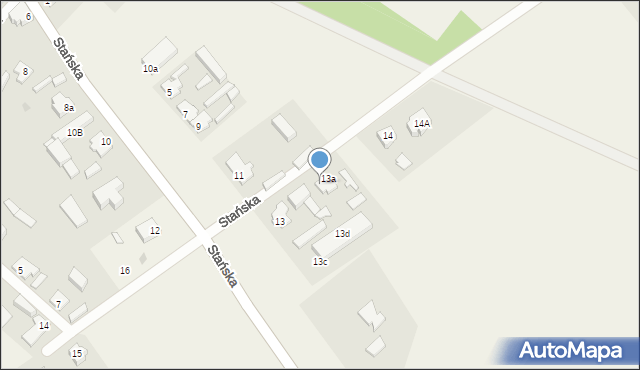 Czarnów, Stańska, 13b, mapa Czarnów