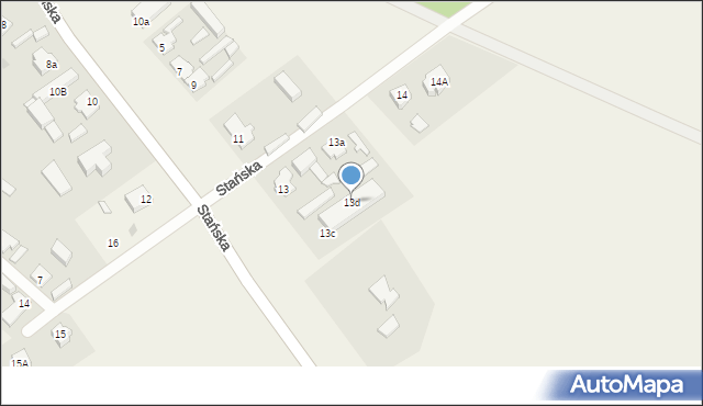 Czarnów, Stańska, 13d, mapa Czarnów