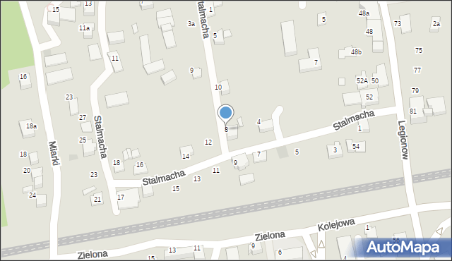 Czechowice-Dziedzice, Stalmacha Pawła, 8, mapa Czechowic-Dziedzic