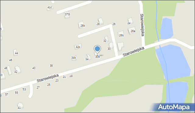 Czechowice-Dziedzice, Starowiejska, 30b, mapa Czechowic-Dziedzic