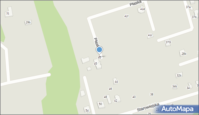 Czechowice-Dziedzice, Starowiejska, 45, mapa Czechowic-Dziedzic