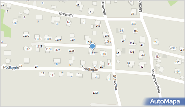 Czechowice-Dziedzice, Stawowa, 112, mapa Czechowic-Dziedzic