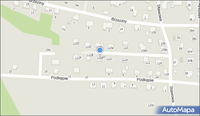 Czechowice-Dziedzice, Stawowa, 112d, mapa Czechowic-Dziedzic