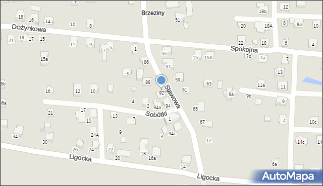 Czechowice-Dziedzice, Stawowa, 92, mapa Czechowic-Dziedzic