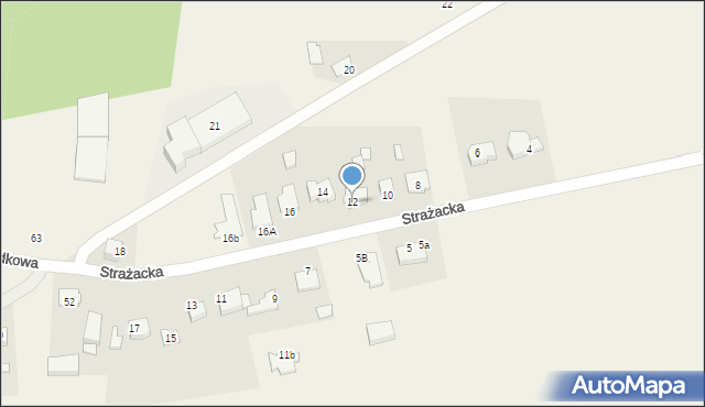 Czekanów, Strażacka, 12, mapa Czekanów